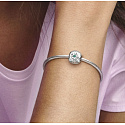 Charm Sterling silver 925 Four-leaf clover, horseshoe and ladybug 3in1, lucky bracelet bead