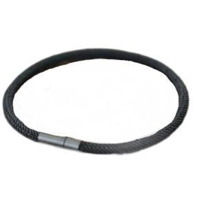 Lanový Magnetický náramek černý, 19,5 cm x 4 mm, unisex