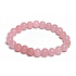 Rose quartz bracelet 10 mm elastic – stone of love, tenderness and harmony, 16–17 cm