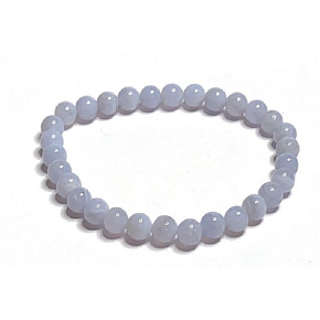 Chalcedony bracelet elastic natural stone, ball 6 mm / 16 - 17 cm, AA quality, stone of love, joy Chalcedony bracelet elastic natural stone, ball 6 mm / 16 - 17 cm, AA quality, stone of love, joy