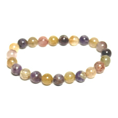 Auralite 23 bracelet elastic natural stone, ball 8 mm / 16 - 17 cm, one of the most powerful stones on the paneta