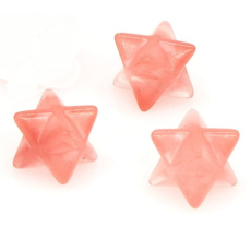 Rose Quartz Merkaba Palm Stone 13 mm, stone of stones