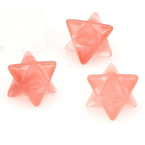 Rose Quartz Merkaba Palm Stone 13 mm, stone of stones