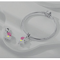 Sterling Silver 925 Luminous - Zodiac Sign Aries, Bracelet Pendant