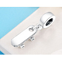 Charm Sterling silver 925 Skateboard, pendant on bracelet sport