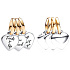 Charm Sterling silver 925 Triple friendship charm with engraved message 3in1, divisible friendship bracelet pendant