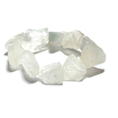 Crystal bracelet elastic raw natural stone 2 - 2.5 cm / 16 - 17cm, stone of stones