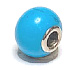 Tyrkenite pendant round natural stone 14 mm, hole 4,2 mm 1 piece, stone of young people, looking for a life goal