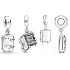 Charm Sterling silver 925 Suitcase opening, travel bracelet pendant