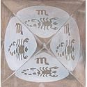 Crystal Glass Pyramid Clear, Scorpio Zodiac Sign