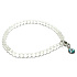 Crystal matt + Blue Eye removable pendant, bracelet elastic natural stone, ball 4 mm / 16 - 17 cm, stone stones