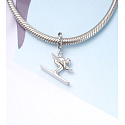 Charm Sterling silver 925 Skiing Wonderful Journey, pendant on bracelet sport