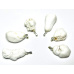 Magnesite / Howlite white natur Troml pendant natural stone, 2,2-3 cm, 1 piece, cleansing stone