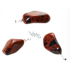 Obsidian Moka Troml pendant natural stone, 2,2-3 cm, 1 piece, stone of salvation Obsidian Moka Troml pendant natural stone, 2,2-3 cm, 1 piece, stone of salvation