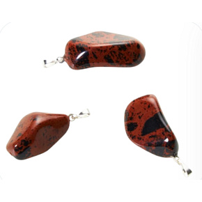 Obsidian Moka Troml pendant natural stone, 2,2-3 cm, 1 piece, stone of salvation