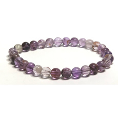 Auralite 23 bracelet elastic natural stone, ball 8 mm / 16 - 17 cm, one of the most powerful stones on the paneta