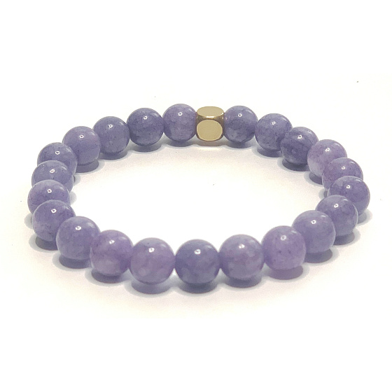 Sodalite bracelet elastic natural stone, ball 8 mm / 16 - 17 cm, stone communication