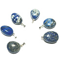Lapis Lazuli Troml pendant natural stone, 2,2-3 cm, 1 piece, harmony stone