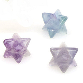 Fluorite merkaba natural stone 13 mm, stone of geniuses