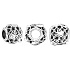 Charm Sterling silver bead 925 Perforated mesh with padlocks, bead for bracelet Love
