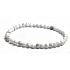 Magnesite / Howlite bracelet elastic natural stone, ball 4 mm / 19 cm, cleansing stone