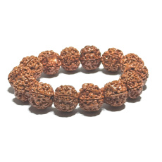 Rudraksha bracelet elastic natural stone, bead 18 mm / 19 cm Rudraksha bracelet elastic natural stone, bead 18 mm / 19 cm