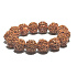 Rudraksha bracelet elastic natural stone, bead 18 mm / 19 cm