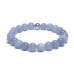 Tourmaline Indicolit blue bracelet elastic natural stone, ball 8 mm / 16-17 cm, guardian of good mood