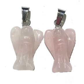 Rosie's Angel guardian pendant natural stone, hand cut 2 - 2,2 cm, stone of love Rosie's Angel guardian pendant natural stone, hand cut 2 - 2,2 cm, stone of love