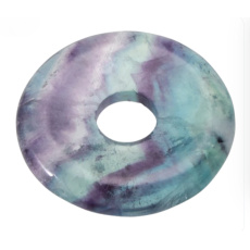 Fluorite Rainbow Donut natural stone 30 mm, stone of geniuses