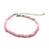 Rose facet bracelet clasp natural stone, ball 4 mm / 21 - 25 cm, love stone