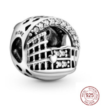 Sterling silver 925 Rome - Colosseum, travel bracelet bead