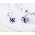 Charm Sterling Silver 925 Blue Eye Protection, Pendant Bracelet Symbol