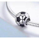 Charm Sterling silver 925 Football, bead on bracelet sport