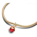Charm Sterling Silver 925 Disney Snow White, Evil Queen's Apple, Fairy Tale Bracelet Pendant