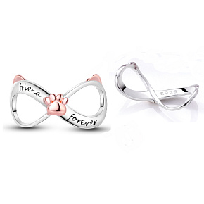Sterling silver 925 Infinity with paw forever, pet bracelet pendant Sterling silver 925 Infinity with paw forever, pet bracelet pendant