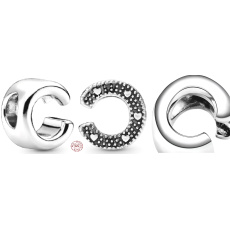 Sterling silver 925 Alphabet letter C, bead for bracelet Sterling silver 925 Alphabet letter C, bead for bracelet