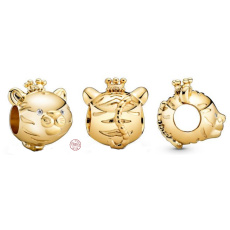 Charm Sterling silver 925 Tiger is the third animal in the 12-year cycle of Chinese zodiac signs, bead for bracelet