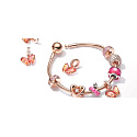 Charm Sterling silver 925 Freedom as a butterfly Murano glass animal bracelet pendant