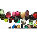 Ancient glass bracelet handmade from Nepal colorful with glass beads 21 cm 62 g