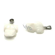 Quartz white Frog for luck pendant natural stone approx. 20 x 15 mm, the most perfect healer Quartz white Frog for luck pendant natural stone approx. 20 x 15 mm, the most perfect healer