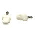 Quartz white Frog for luck pendant natural stone approx. 20 x 15 mm, the most perfect healer
