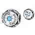 Charm Sterling silver 925 Zodiac sign, cubic zirconia Capricorn, bead for bracelet