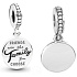 Charm Sterling silver 925 Friends are the family you choose, friendship bracelet pendant