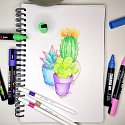 Posca Universal acrylic marker set 1,8 - 2,5 mm Ocean mix marine tones 8 pieces PC-5M