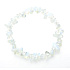 Opalite white bracelet elastic chopped, synthetic stone 19 cm, wishing and hope stone