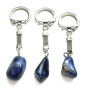 Sodalite Troml pendant keychain natural stone, approx. 10 cm Sodalite Troml pendant keychain natural stone, approx. 10 cm