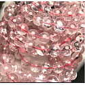 Azeztulite pink bracelet elastic natural stone 9 mm / 16-17 cm high frequency energy, stone of light and clarity