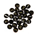 Black Agate Circular Rune Alphabet Natural Stone, 16 - 19 mm 25 pieces