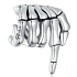 Charm Sterling Silver 925 Skeleton Hand, Bead for Halloween Bracelet